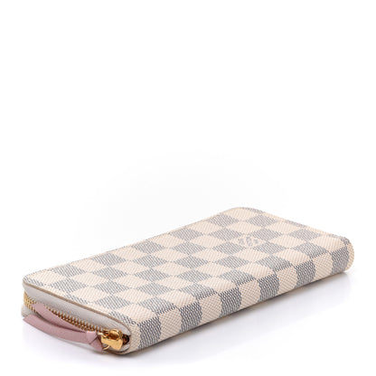 Louis Vuitton Damier Azur Clemence Wallet Rose Ballerine 4 of 8
