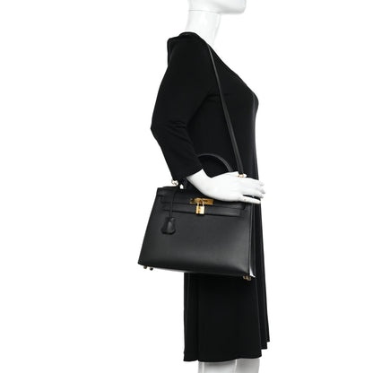 Hermes Epsom Kelly Sellier 28 Black 2 of 12