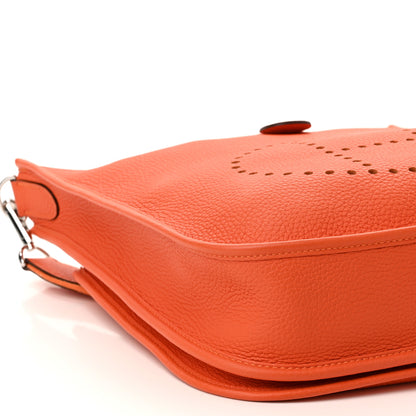 Hermes Taurillon Clemence Evelyne III PM Feu 9 of 11