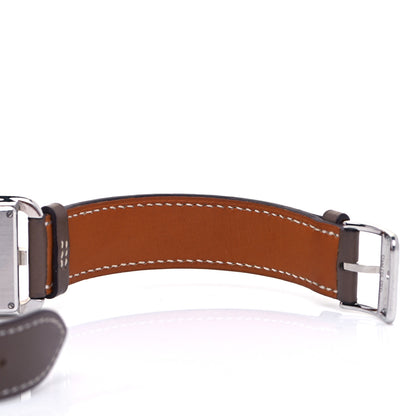 Hermes Stainless Steel Swift 29mm Cape Cod Double Tour Quartz Watch Etoupe 8 of 9