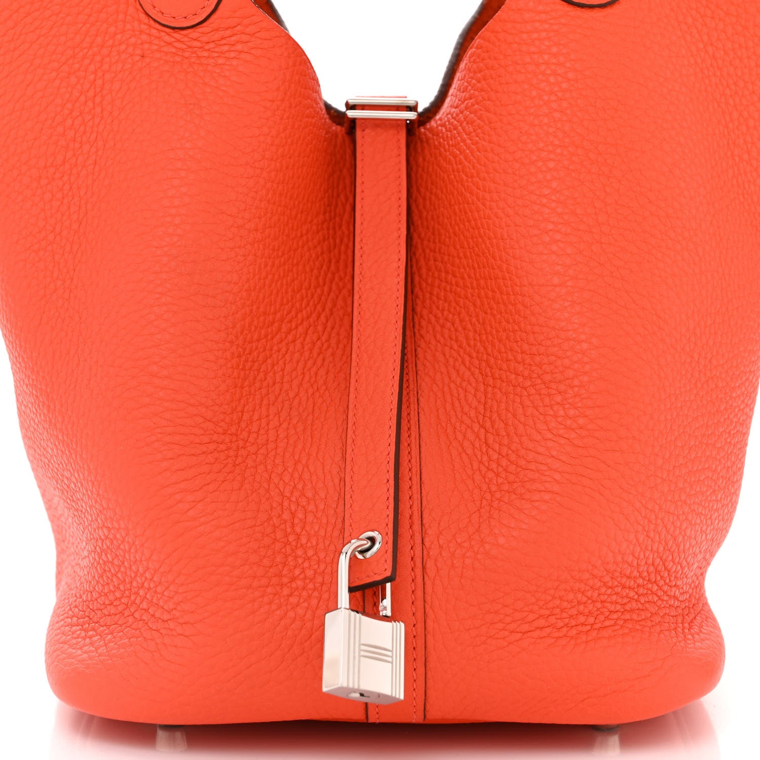 Hermes Taurillon Clemence Picotin Lock 22 MM Orange 8 of 10