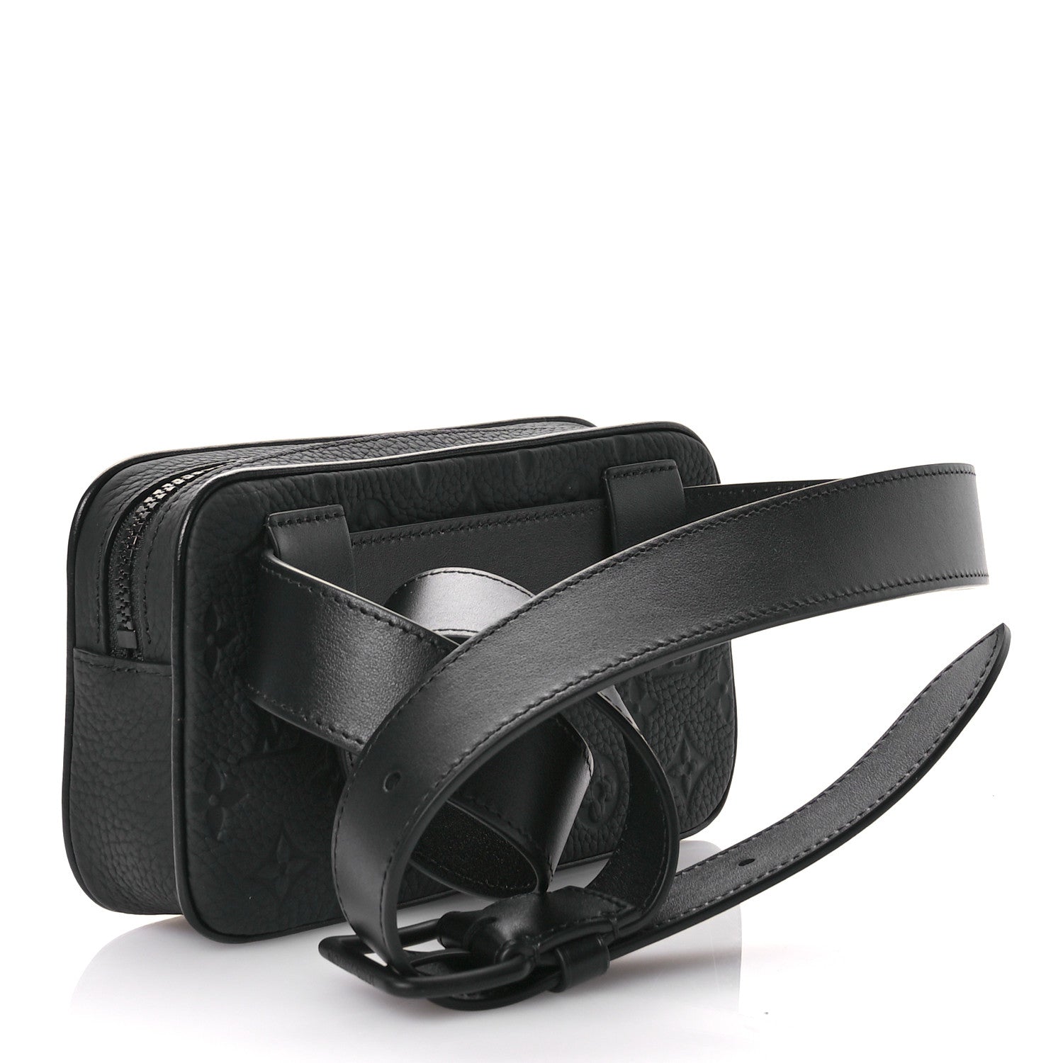 Louis Vuitton Taurillon Monogram Uniformes Solar Ray Soft Pochette Volga Belt Bag Black 3 of 10