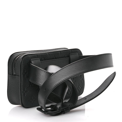 Louis Vuitton Taurillon Monogram Uniformes Solar Ray Soft Pochette Volga Belt Bag Black 3 of 10