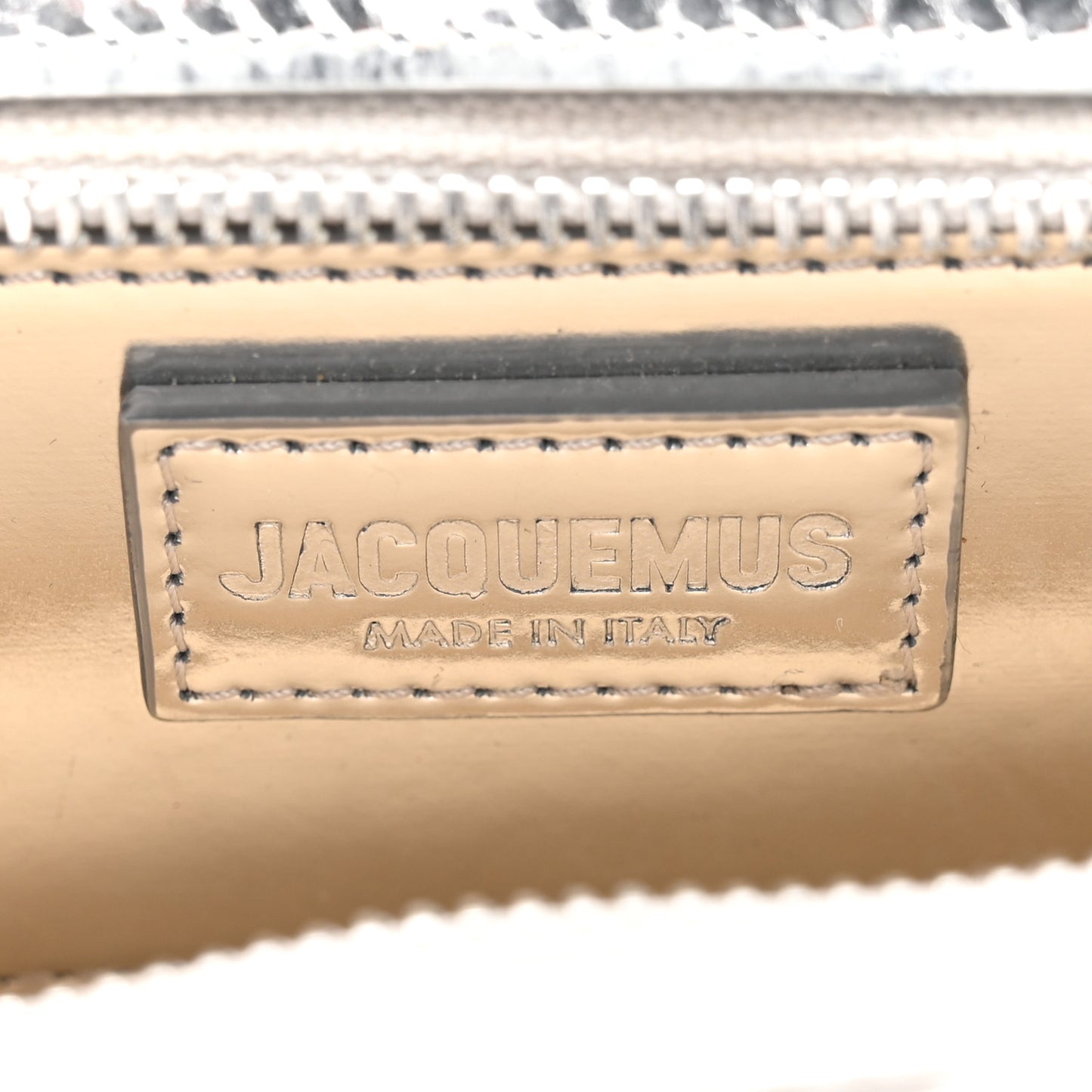 Metallic Calfskin Le Sac Ciuciu Silver