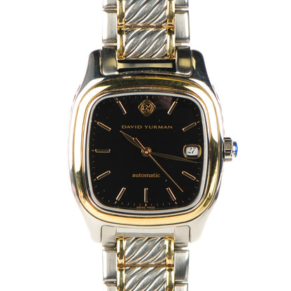 David Yurman Stainless Steel 18K Yellow Gold 35mm Thoroughbred Automatic Watch Black 1 of 12