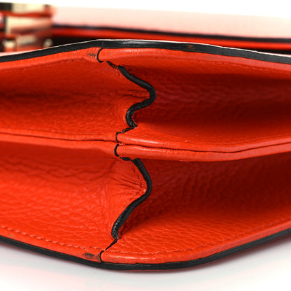 Gucci Dollar Calfskin Interlocking G Shoulder Bag Sun Orange 9 of 11