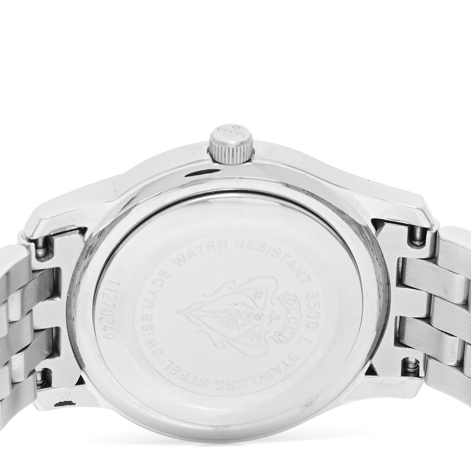 Gucci Stainless Steel Diamond Mother of Pearl 27mm 5500L Quartz Watch 4 of 5