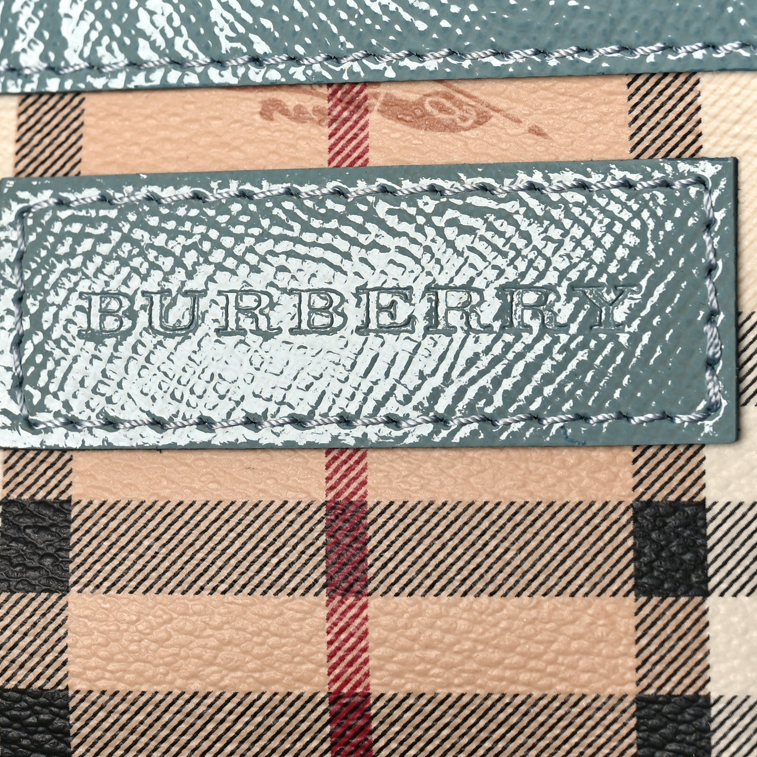 Burberry Haymarket Check Small Canterbury Tote Eucalyptus Grey 6 of 10