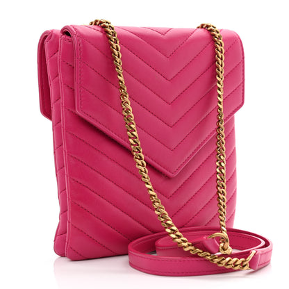 Saint Laurent Lambskin Quilted Double Flap Bag Pink 3 of 12