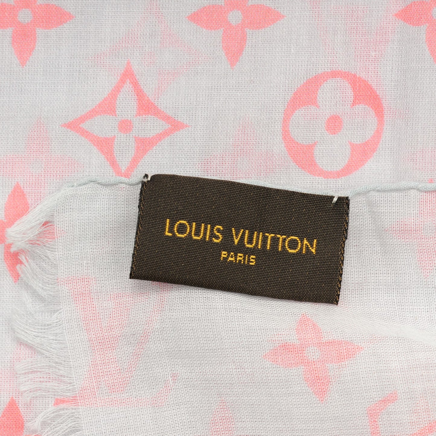 Cotton Monogram Sunrise Stole Blue Ciel
