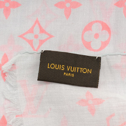 Louis Vuitton Cotton Monogram Sunrise Stole Blue Ciel 5 of 13