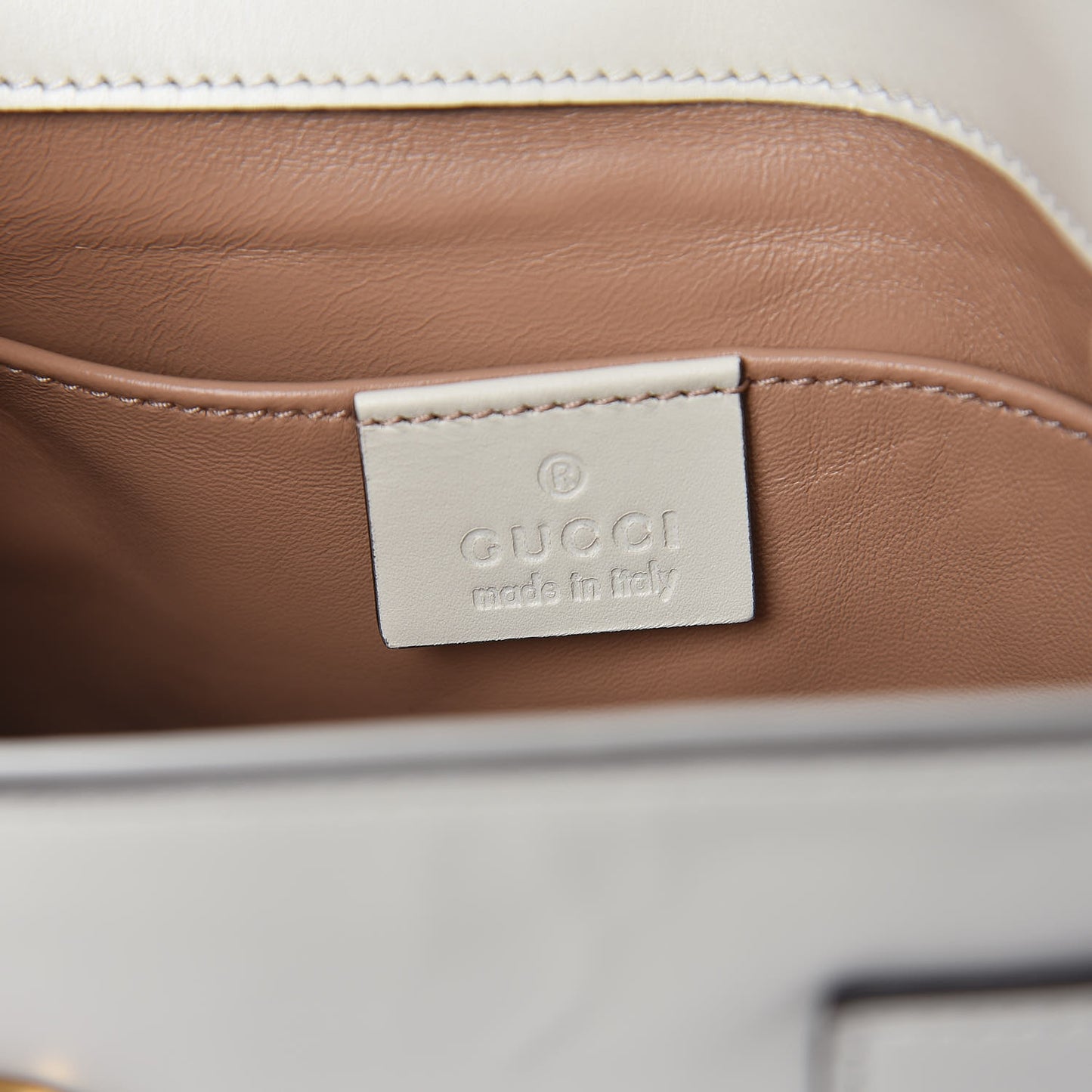 Nappa Pearl Studded Mini Queen Margaret Broadway Shoulder Bag Mystic White