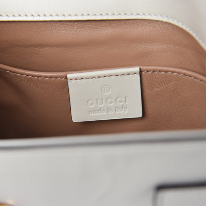 Gucci Nappa Pearl Studded Mini Queen Margaret Broadway Shoulder Bag Mystic White 7 of 13