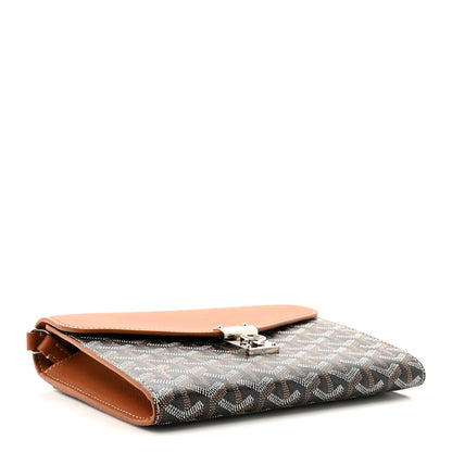 Goyard Goyardine Calfskin Chypre Wallet Pouch Black Gold 4 of 12
