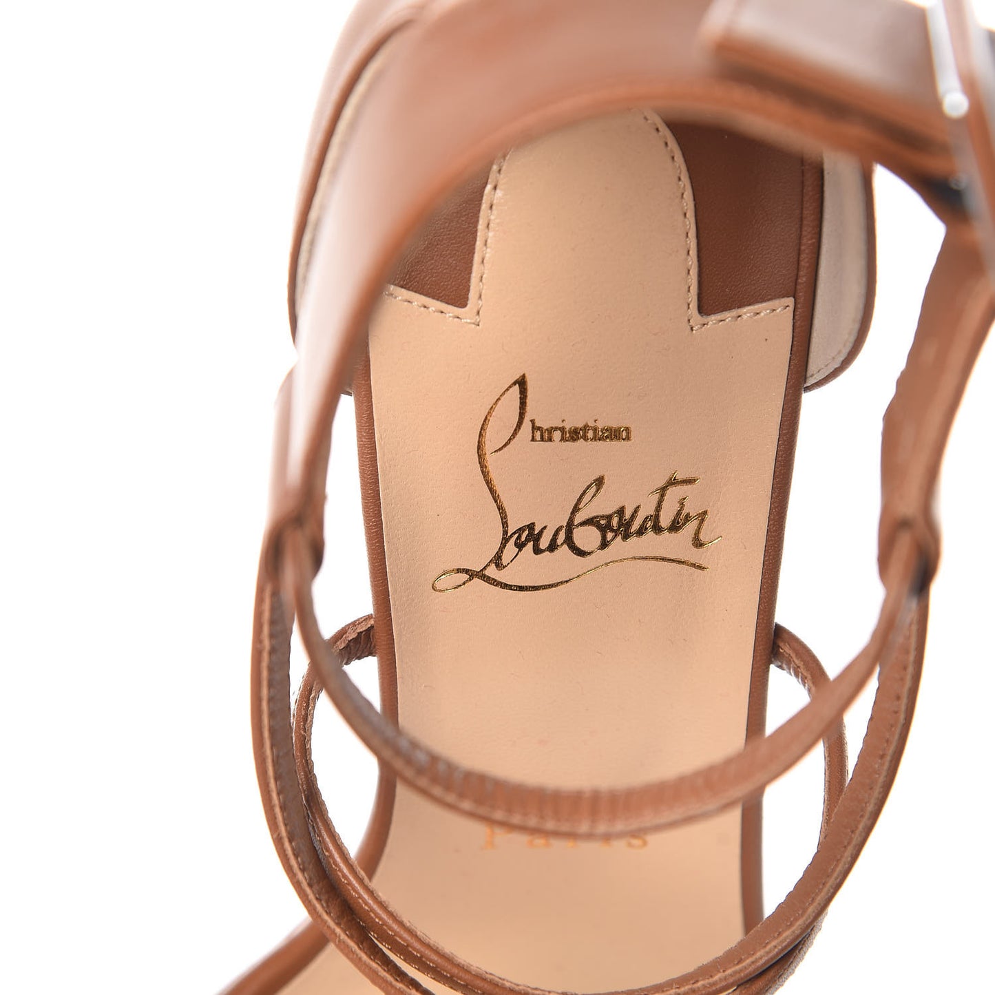 Calfskin Choca 55 Sandals 37.5 Brown