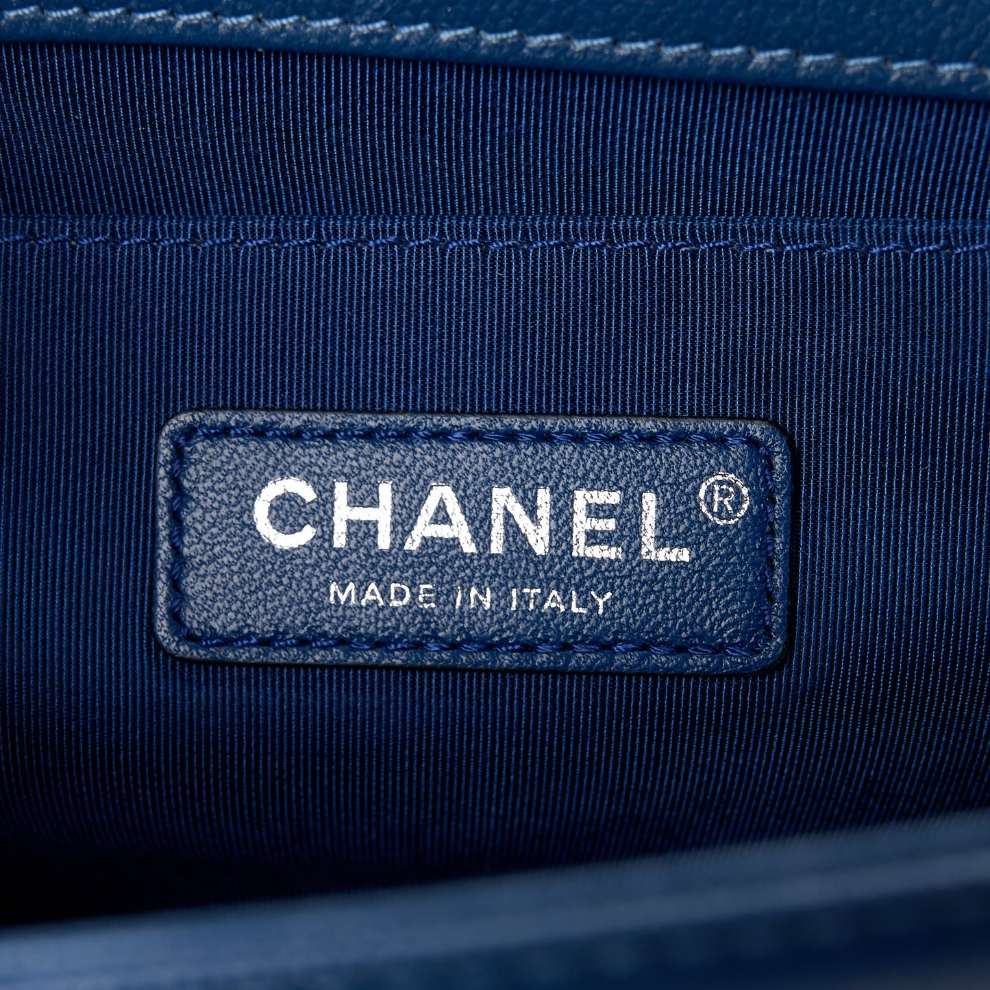 Caviar Quilted Medium Boy Flap Blue