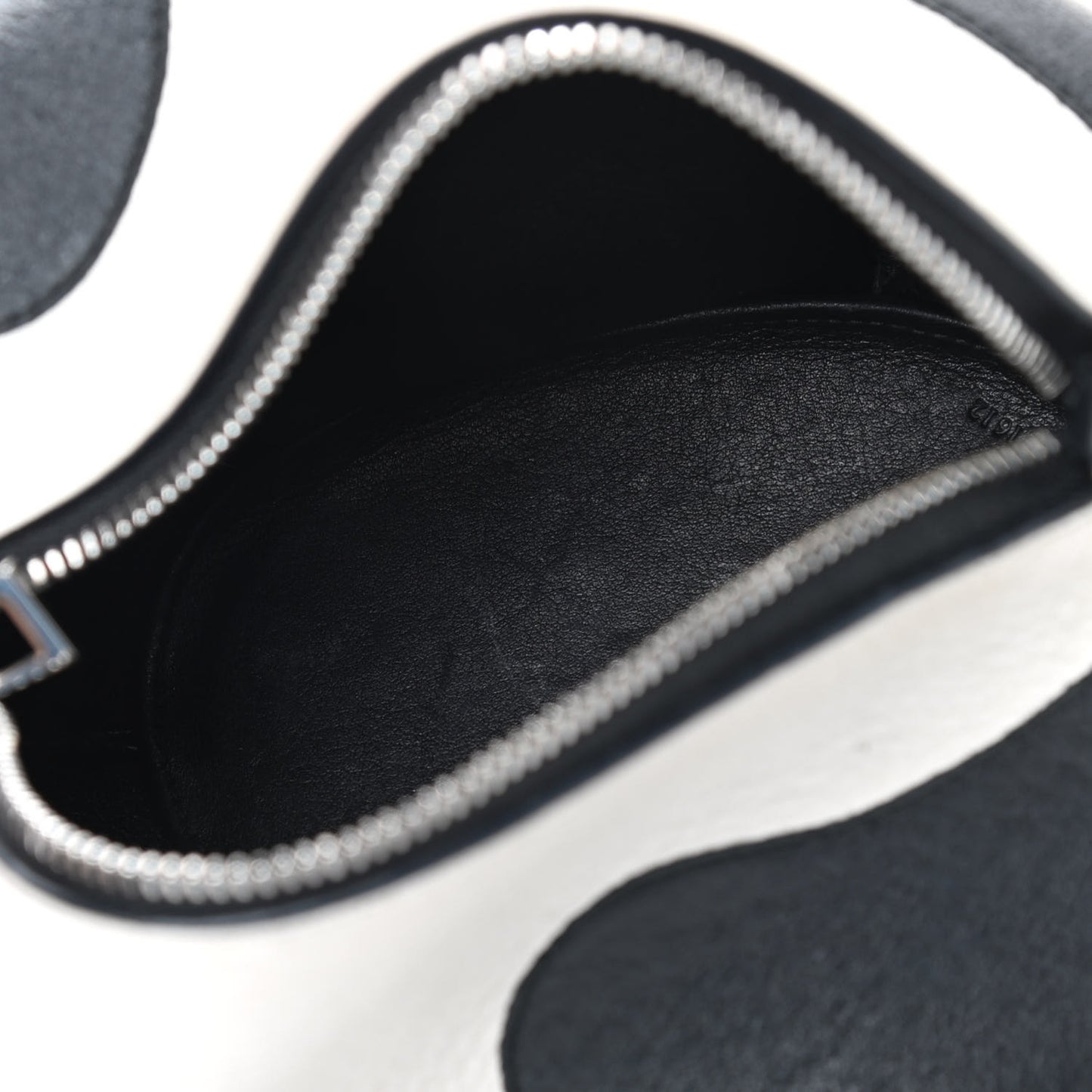 Calfskin Panda Crossbody Black White