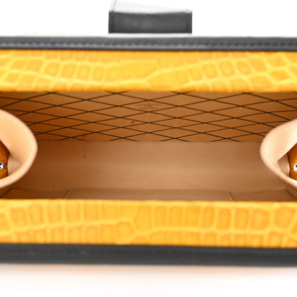 Louis Vuitton Crocodile Petite Malle Jaune D'Or 5 of 10