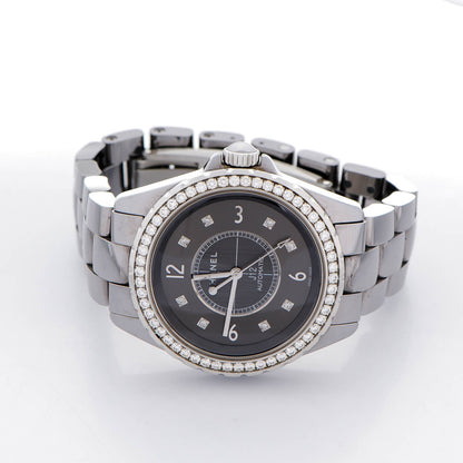 Chanel Titanium Ceramic Diamond Bezel 38mm J12 Automatic Watch 3 of 6