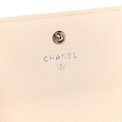 Chanel Caviar Quilted Large Boy Gusset Flap Wallet White 6 of 12