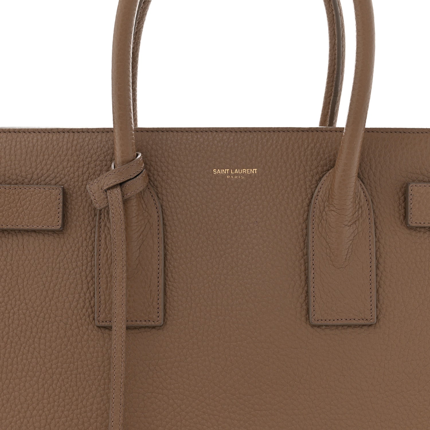 Saint Laurent Grained Calfskin Large Sac de Jour Carryall Taupe 8 of 12
