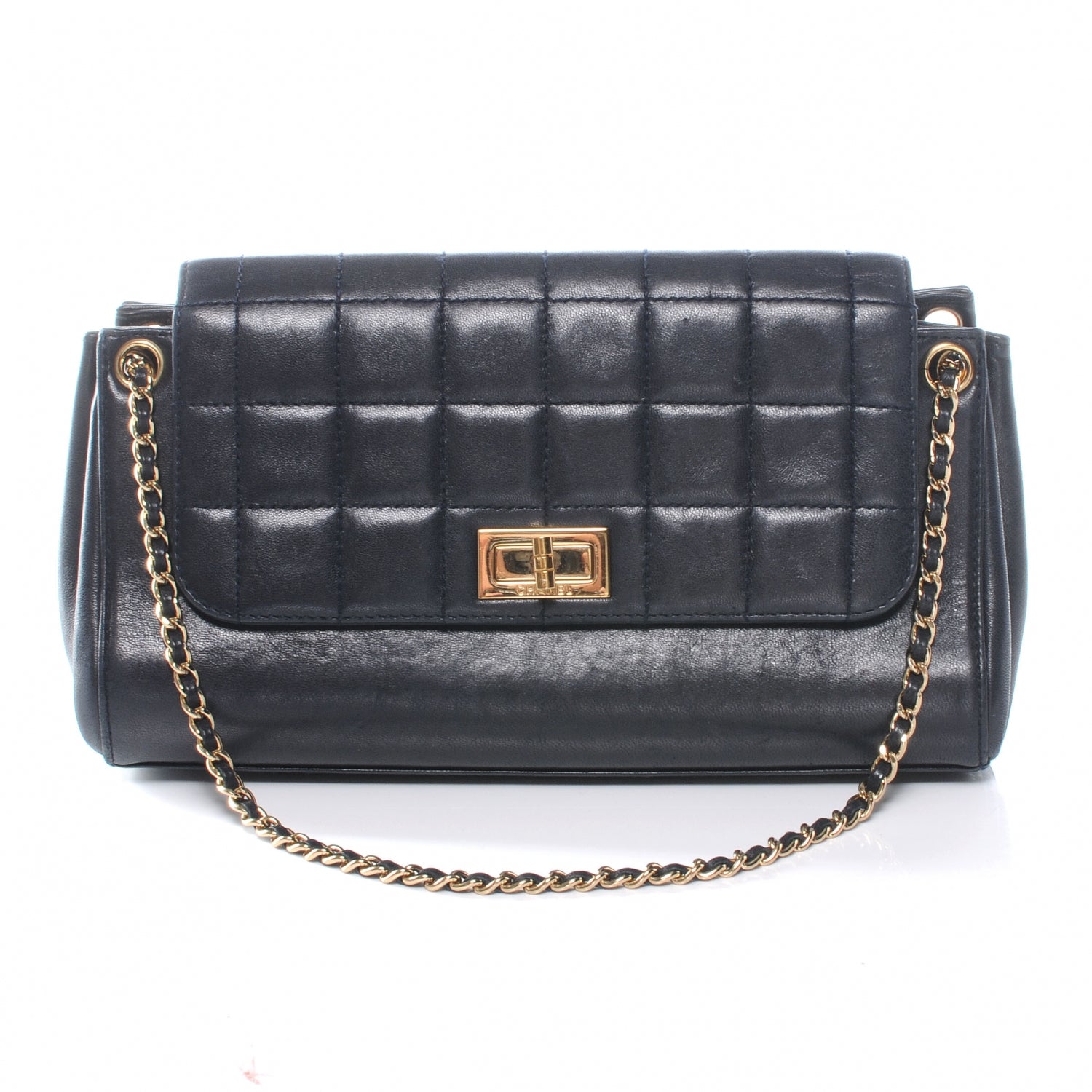 Chanel Lambskin Chocolate Bar Accordion Mademoiselle Black 1 of 7