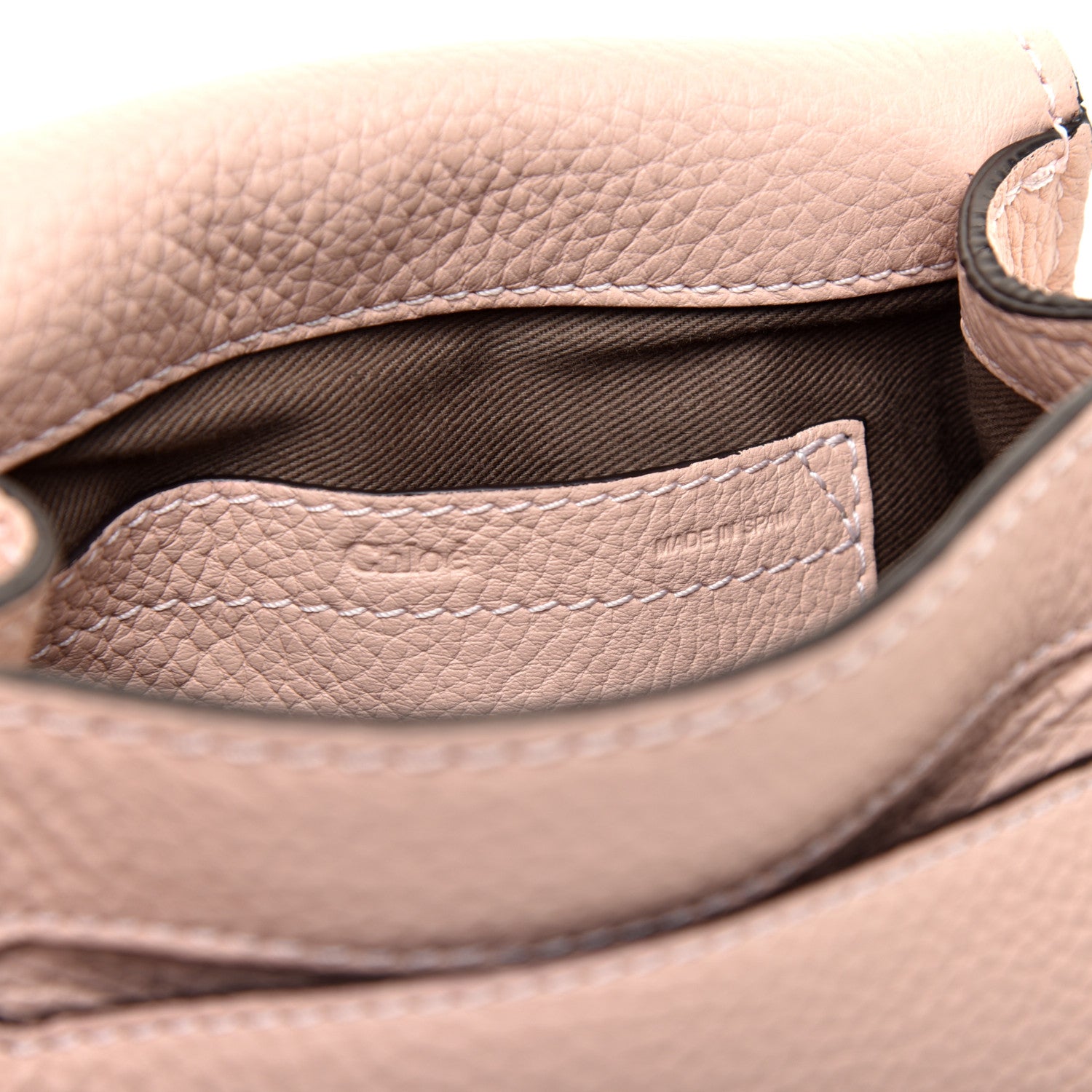 Chloe Calfskin Mini Marcie Round Crossbody Bag Blush Nude 8 of 8