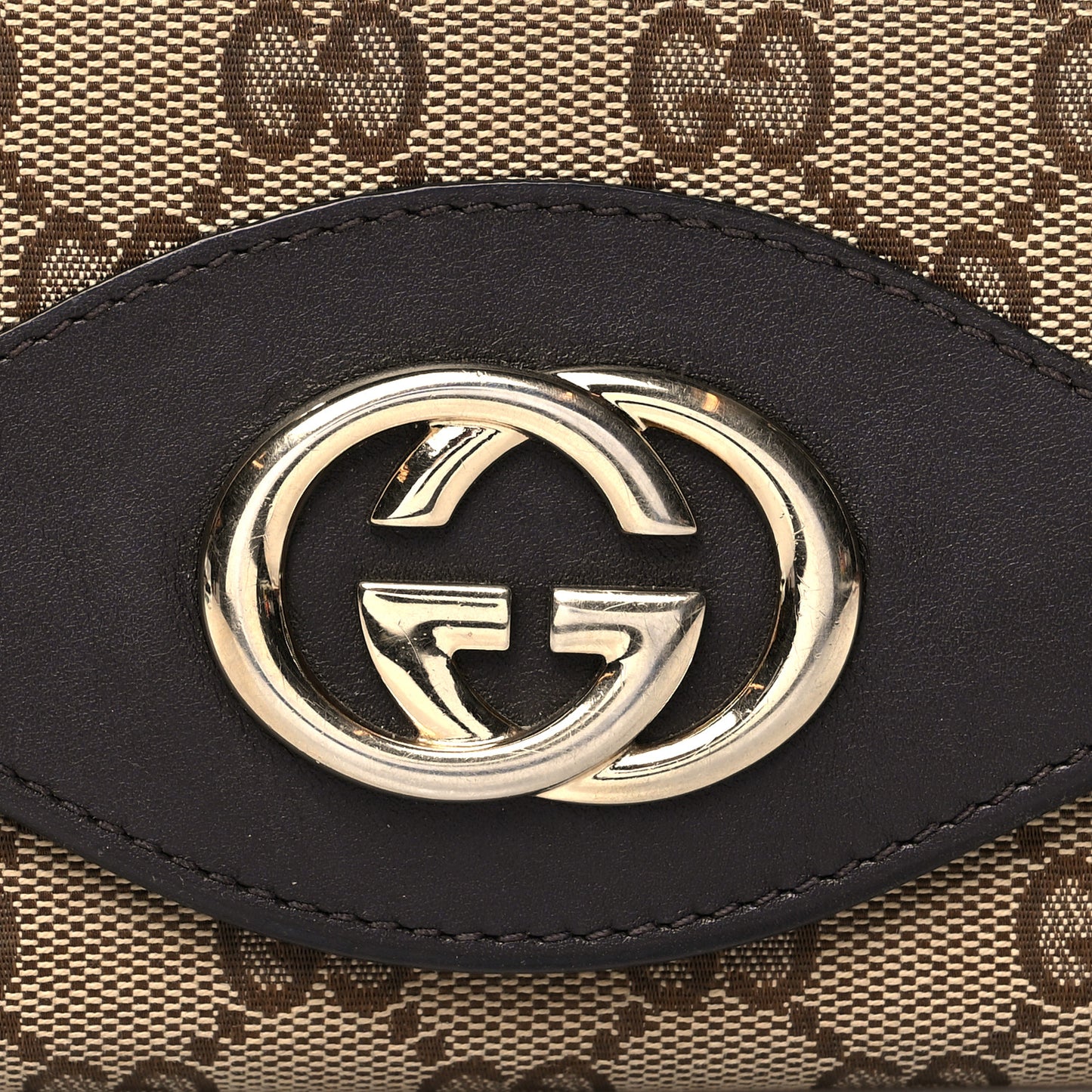 Monogram Margaux Calfskin Sukey Continental Wallet Beige Ebony Cocoa