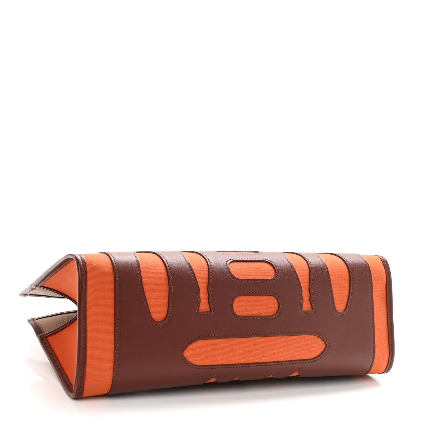 Swift Felt Petit H Decoupe Basse PM Skeleton Tote Rouge H Orange