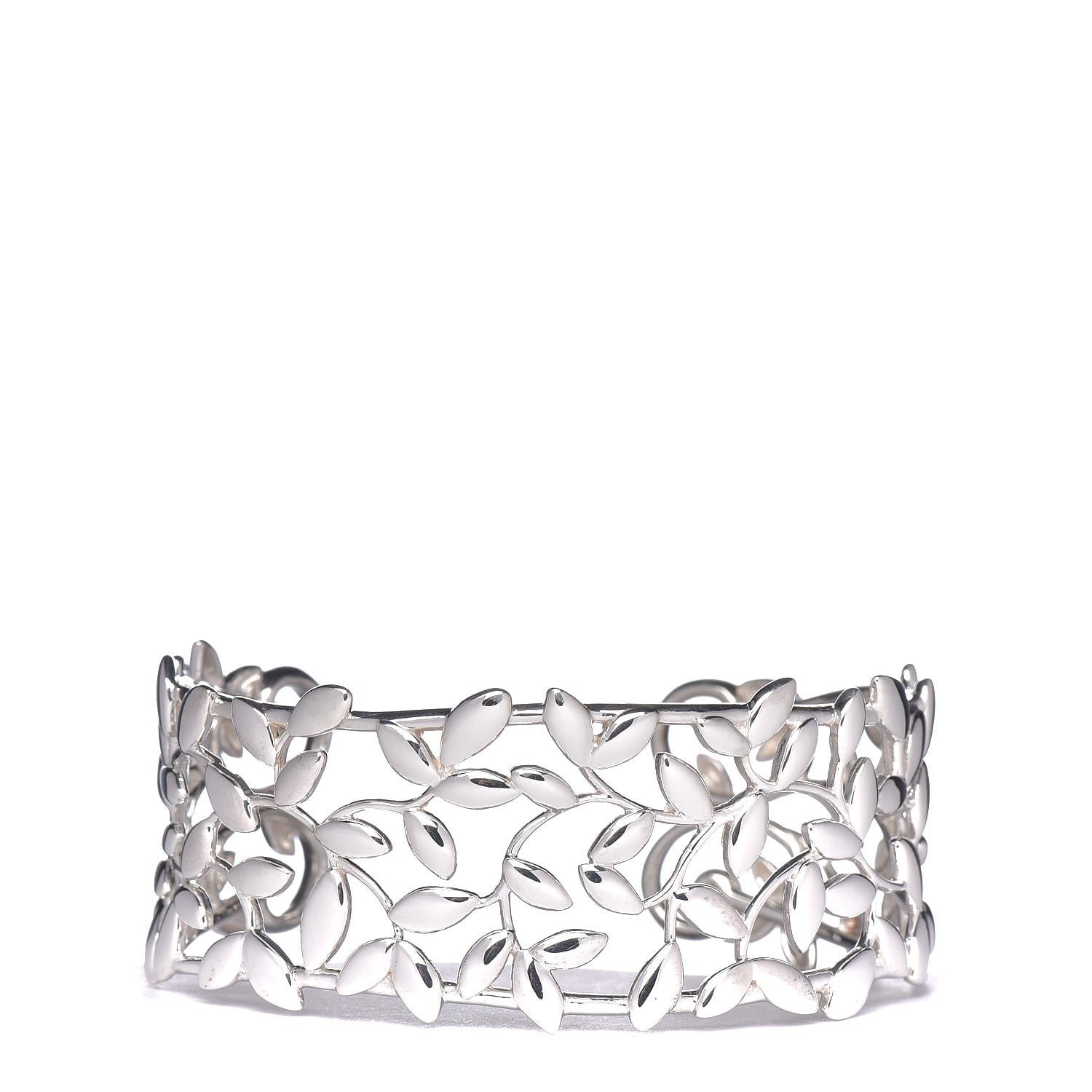 Tiffany Sterling Silver Paloma Picasso Olive Leaf Cuff Bracelet 1 of 5
