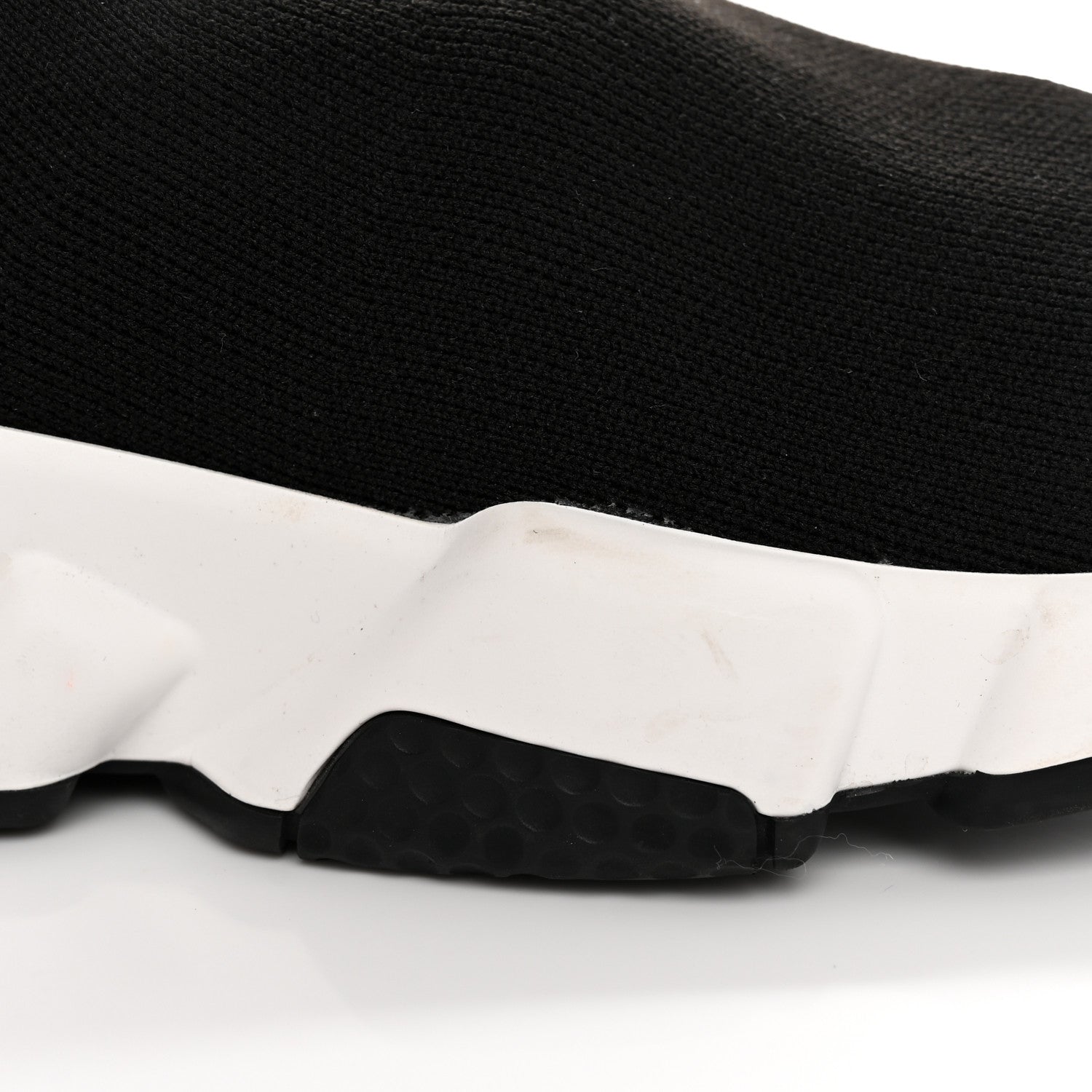 Balenciaga Neoprene Knit Womens Speed Sneakers 37 Black White 10 of 15