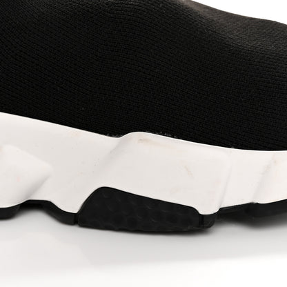 Balenciaga Neoprene Knit Womens Speed Sneakers 37 Black White 10 of 15