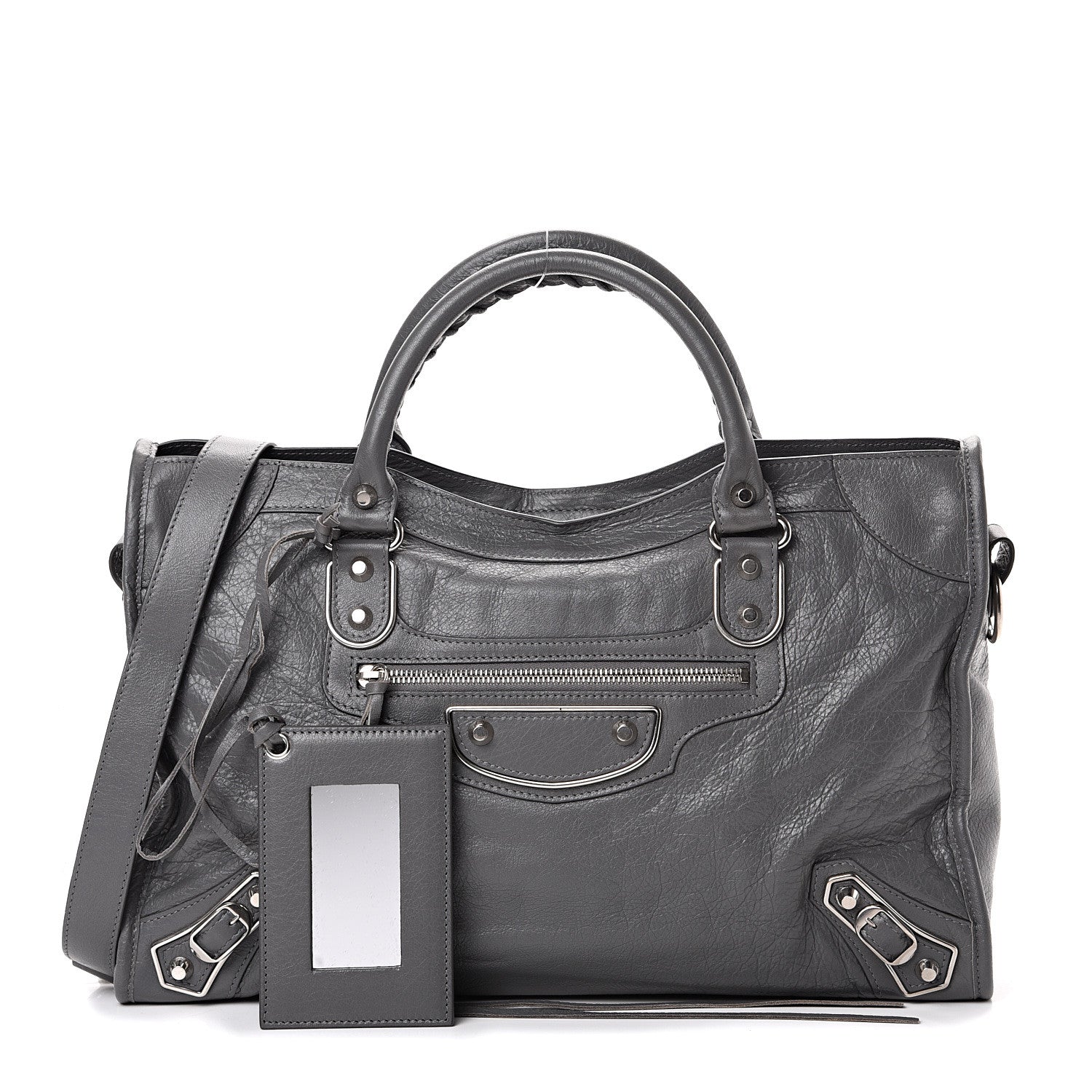 Balenciaga Agneau Silver Metallic Edge Hardware City Gris Cendre 1 of 11