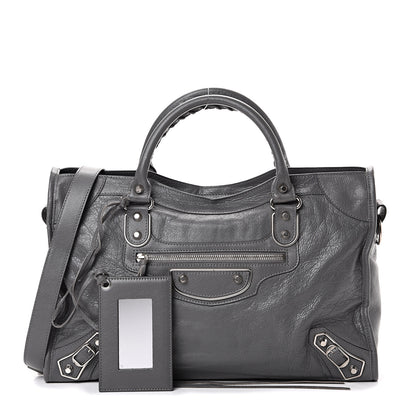 Balenciaga Agneau Silver Metallic Edge Hardware City Gris Cendre 1 of 11