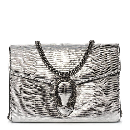 Gucci Lizard Mini Dionysus Chain Wallet Silver 1 of 10