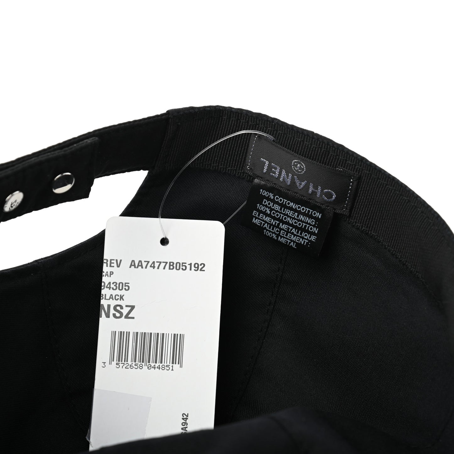 Cotton CC Cap Hat Black