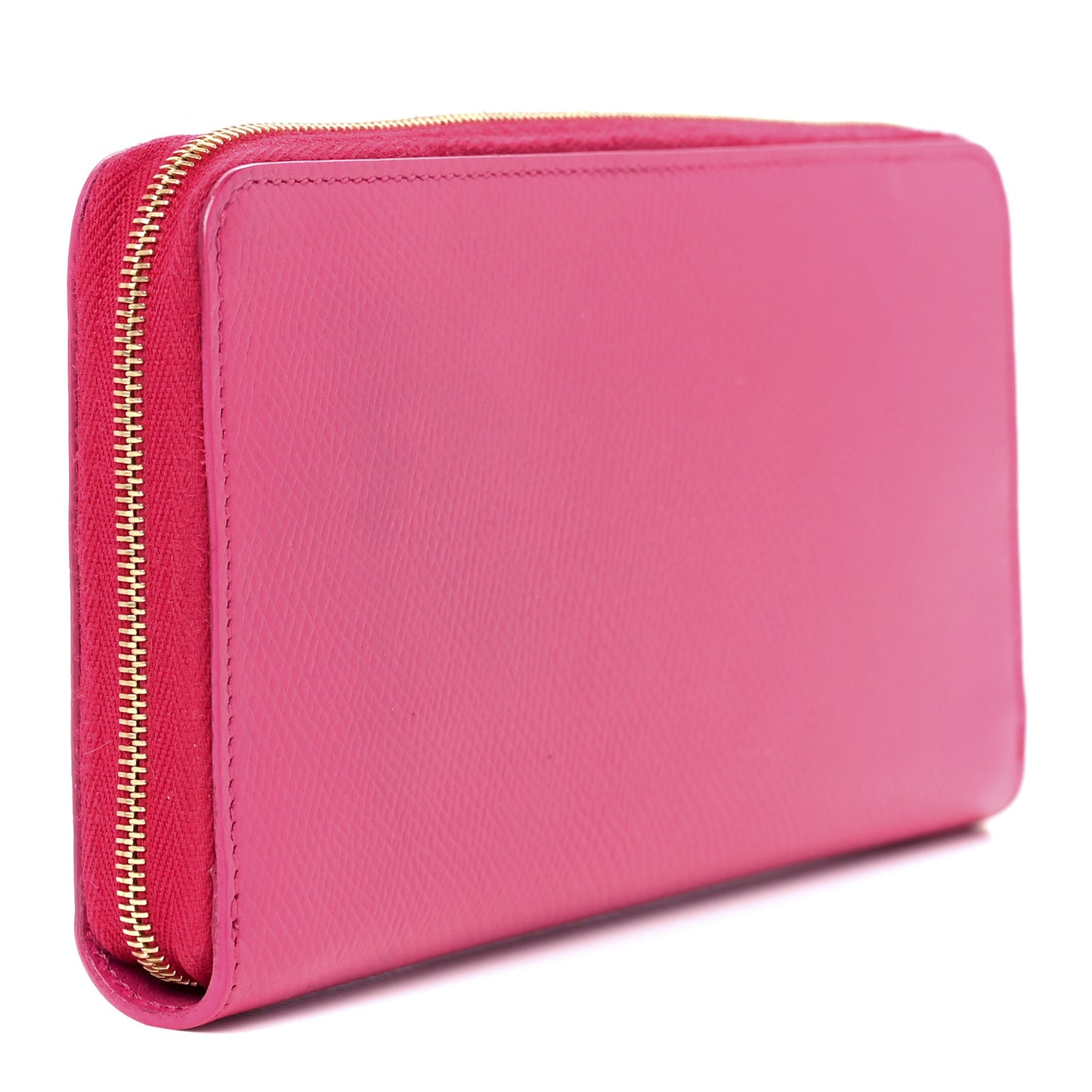 Grained Calfskin Large Zip Around Multifunction Wallet Pink