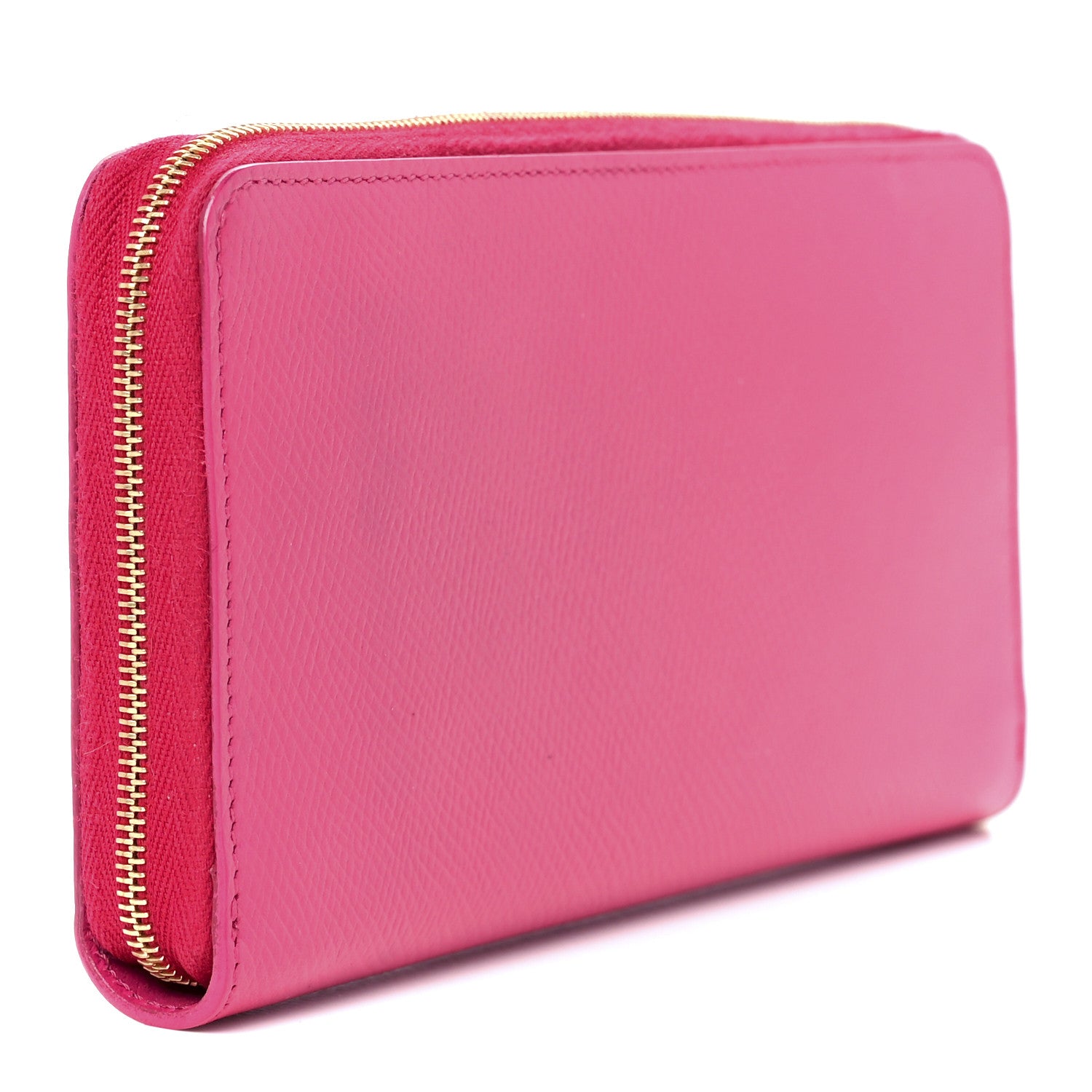 Celine Grained Calfskin Large Zip Around Multifunction Wallet Pink 2 of 11