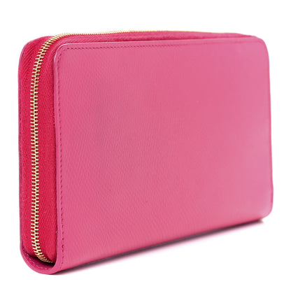Celine Grained Calfskin Large Zip Around Multifunction Wallet Pink 2 of 11