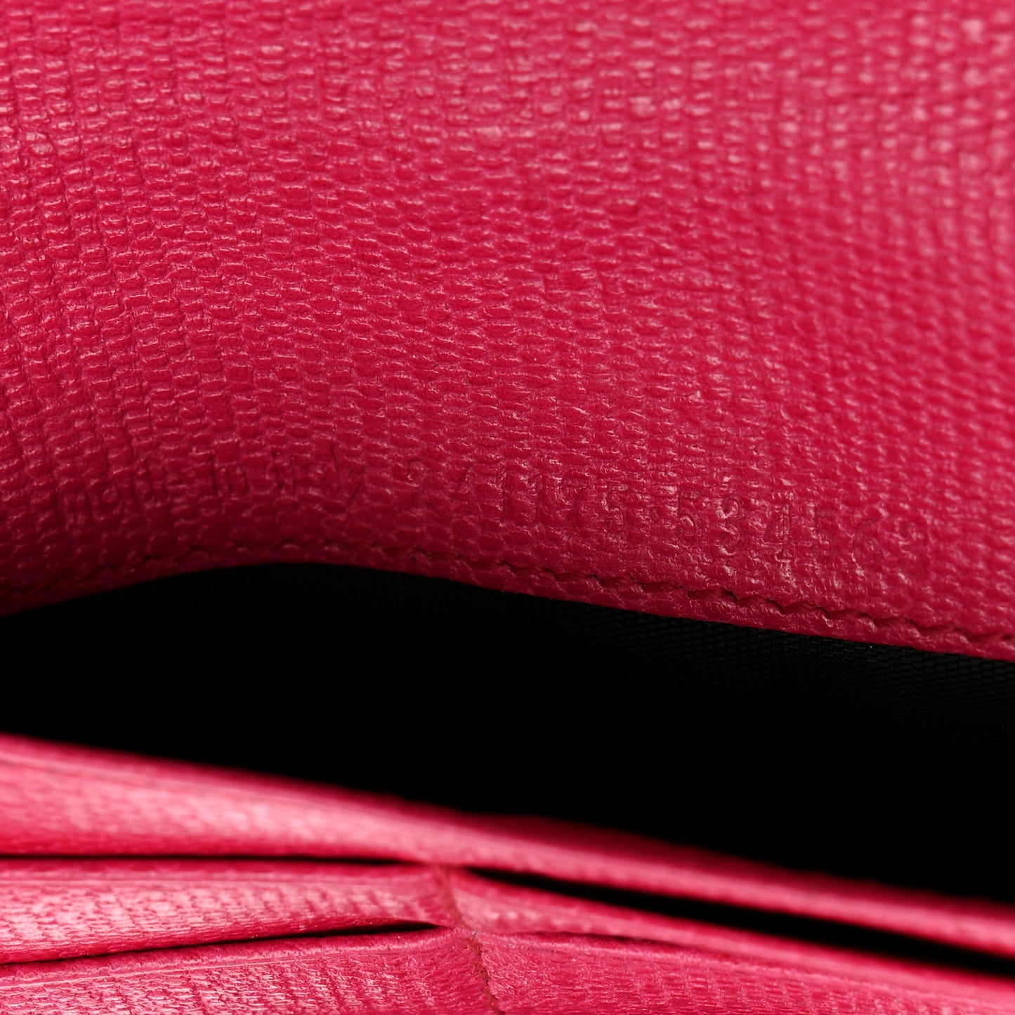 Calfskin Classic Y Ligne Wallet Fuchsia