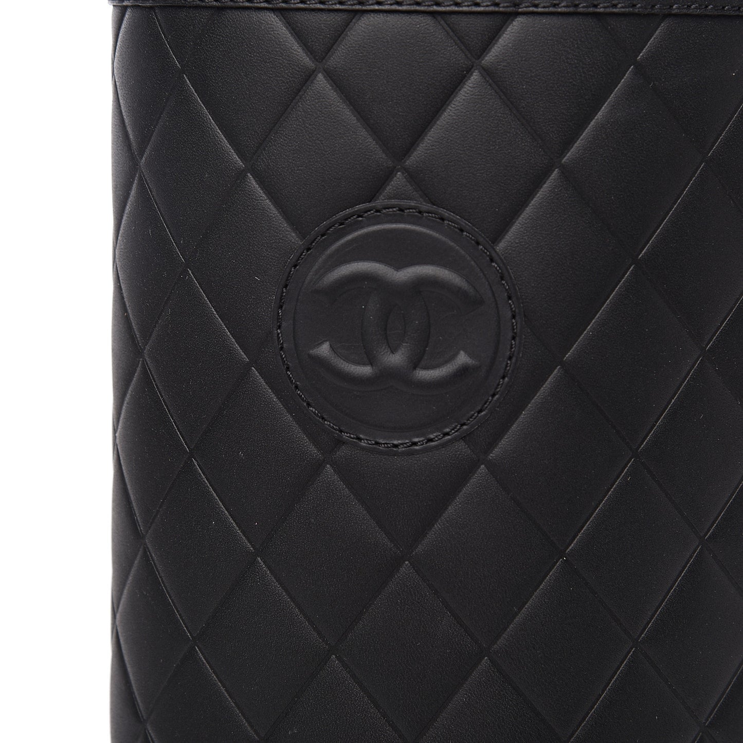 Calfskin Quilted Riding Boots 36.5 Black