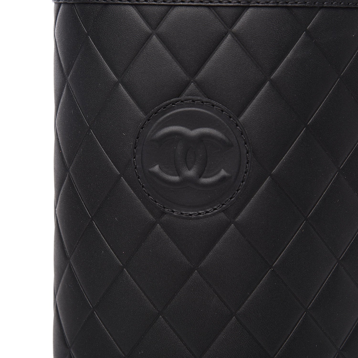 Chanel Calfskin Quilted Riding Boots 36.5 Black 9 of 9