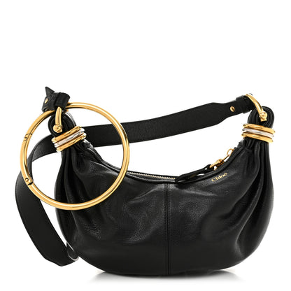 Chloe Grained Calfskin Mini Bracelet Hobo Bag Black 1 of 10