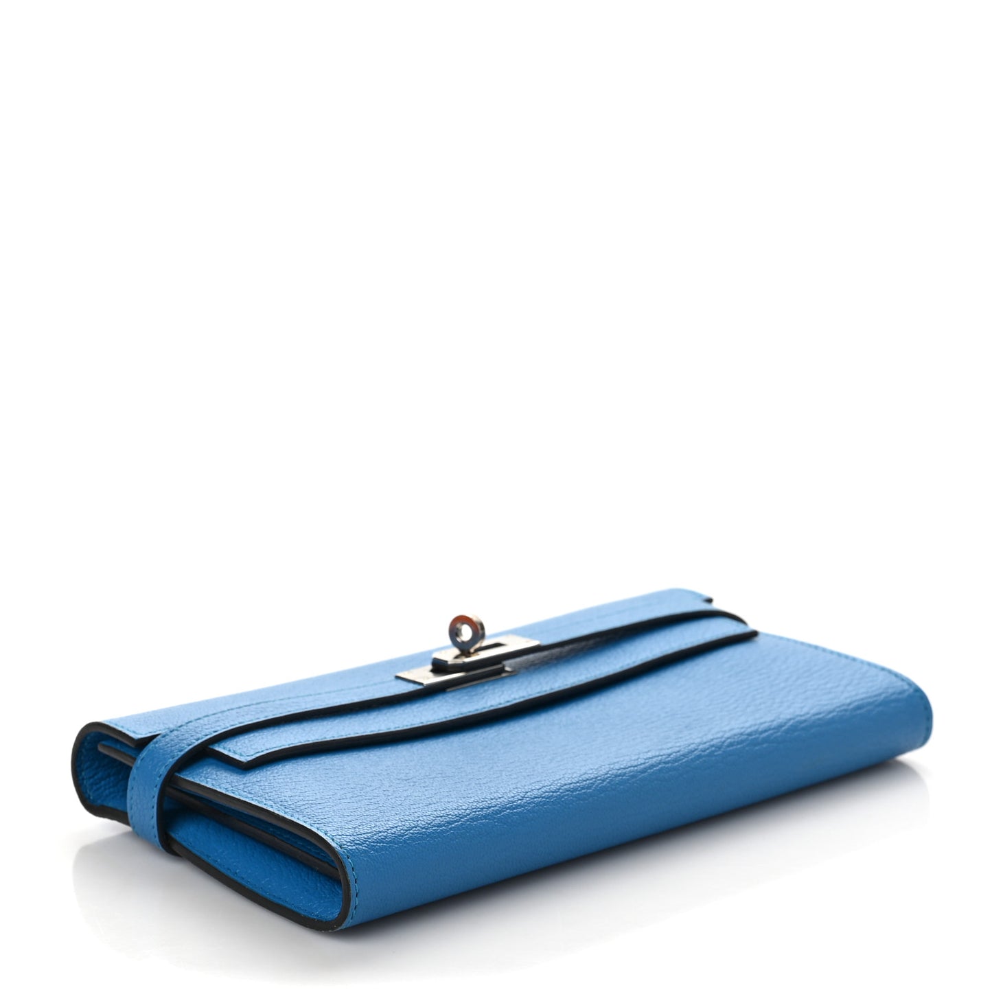 Chevre Mysore Kelly Longue Wallet Bleu Zanzibar
