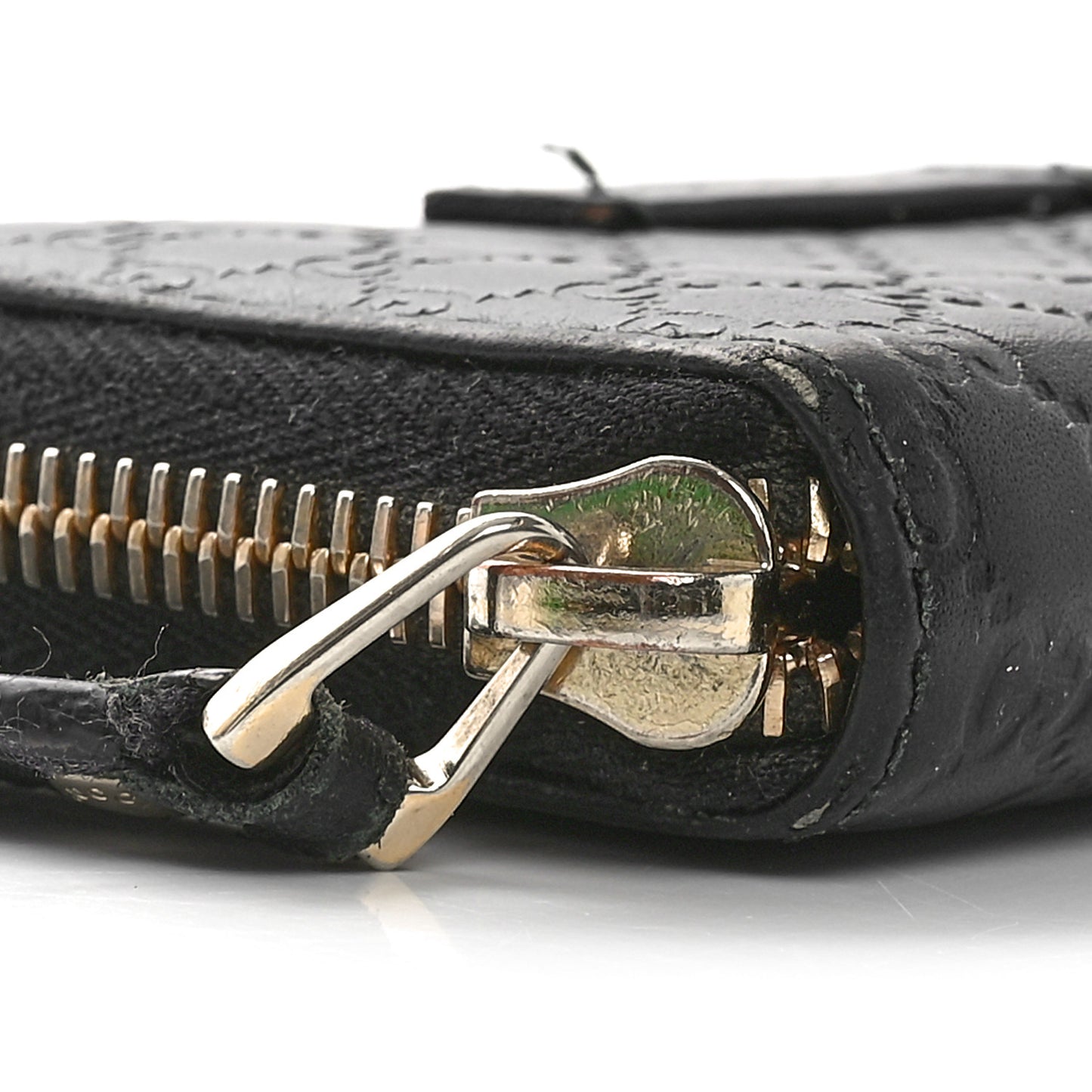 Microguccissima Zip Around Card Case Black