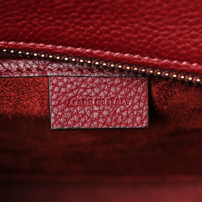 Celine Drummed Calfskin Nano Luggage Light Burgundy 5 of 10