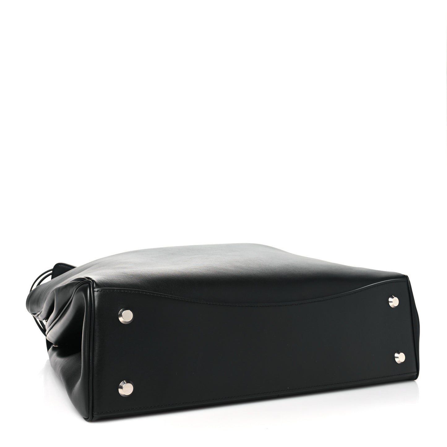 Smooth Calfskin Large Rodeo Top Handle Handbag Black