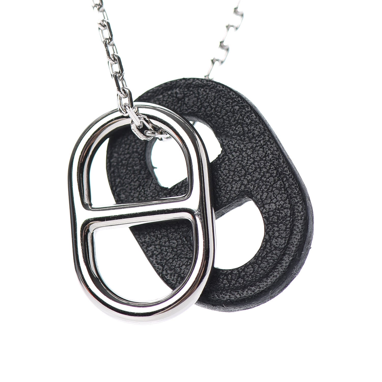 Hermes Swift O'Maillon Pendant Necklace Black 4 of 5
