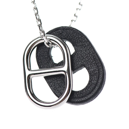 Hermes Swift O'Maillon Pendant Necklace Black 4 of 5