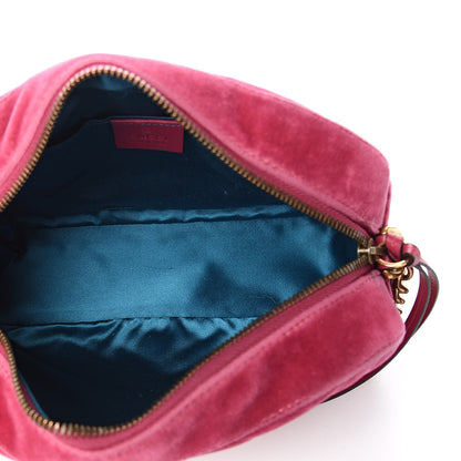 Gucci Velvet Matelasse Small GG Marmont Chain Shoulder Bag Light Raspberry Rose 5 of 11